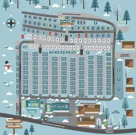 Grafische Darstellung Campingplatz Winter