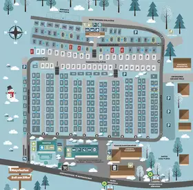 Grafische Darstellung Campingplatz Winter