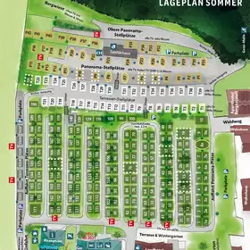 Grafische Darstellung Campingplatz Sommer