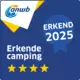 Partnerlogo Auszeichnung 4 Sterne Erkende camping