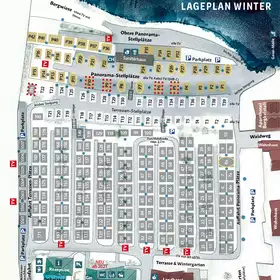 Grafische Darstellung Campingplatz Winter