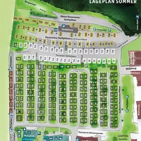 Grafische Darstellung Campingplatz Sommer