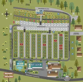 Grafische Darstellung Campingplatz Sommer